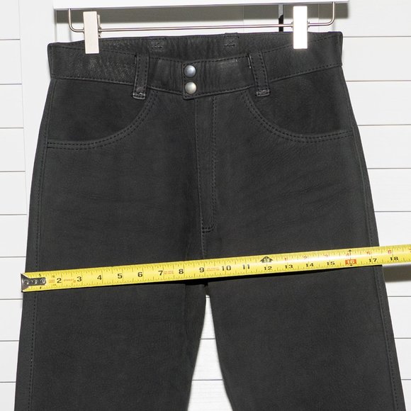 High-quality unworn black leather pants size XS. - Picture 11 of 16